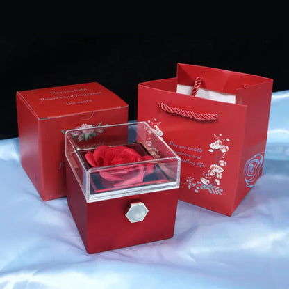 Rotating Rose Soap Flower Gift Box