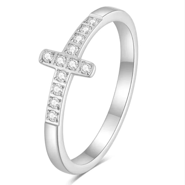 Vintage Diamond Cross Ring