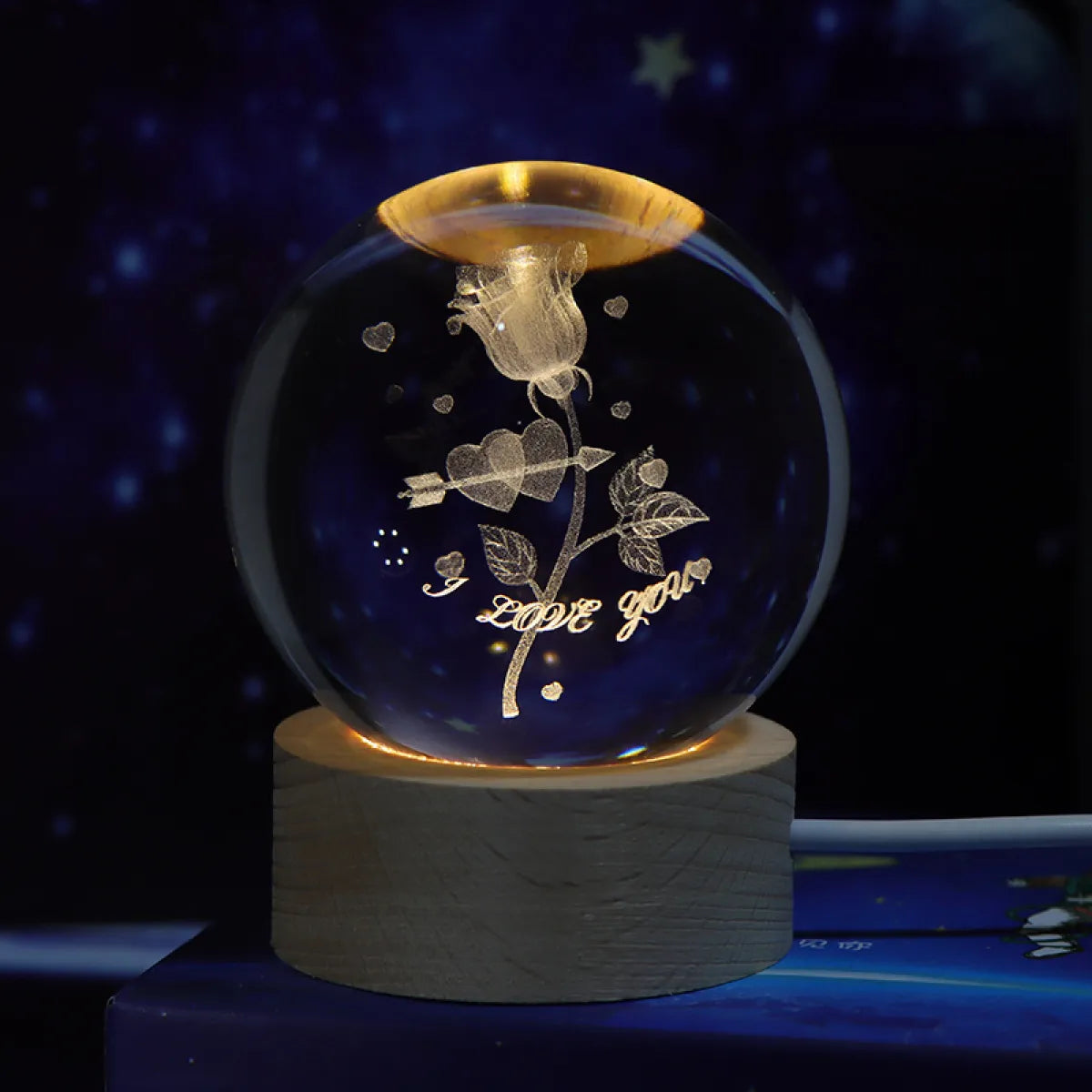 Luminous Starry Sky Crystal Ball Night Lamp