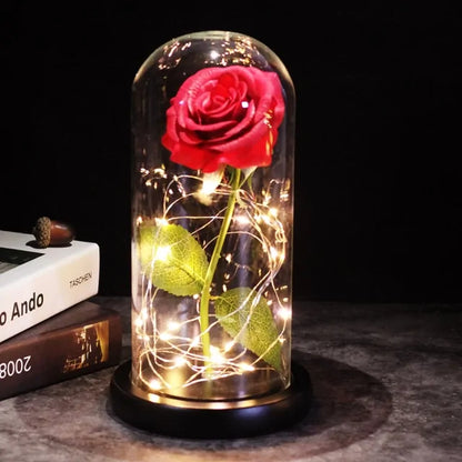 Enchanted Glass Rose Decoration