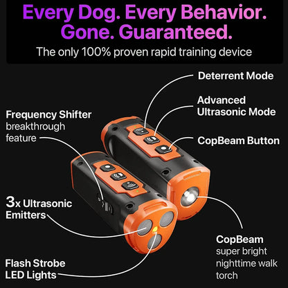 Rechargeable Anti Dog Bark Deterrent Device With LED Flashlight