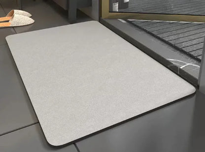 Solid Color Faux Leather Kitchen Mat