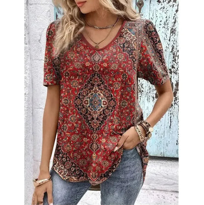 Women's Summer V-Neck Casual Top