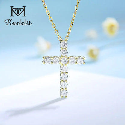 Moissanite Cross Pendants For Women