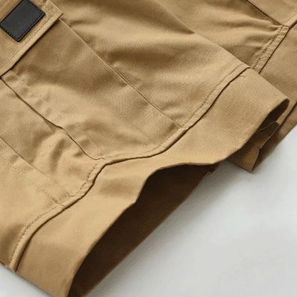 Men Casual Chino Cargo Shorts Elastic Waist Drawstring 6 Pockets Summer Trousers