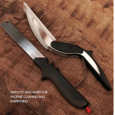 Scissors Knife Cutter Multipurpose 2 In 1 Clever Stainless Steel