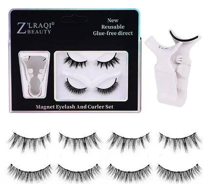 Non Adhesive Thick One Piece Magnetic Suction False Eyelashes