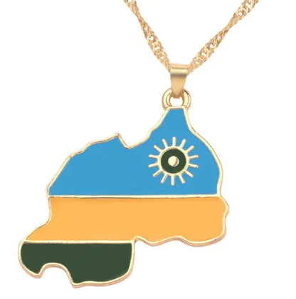 Necklace of Geographical Maps of the World