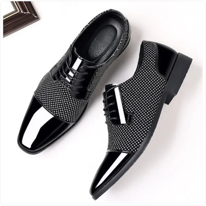 Men's Breathable Pointed Leather Dress Shoes – British Korean Style