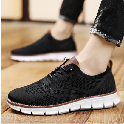 Men's Breathable Mesh Sneakers, Fashion Running Shoes, Lightweight Casual Sports Flats, Large Sizes Summer 2024