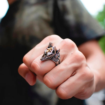 Anubis Wolf Handsome Ring For Men