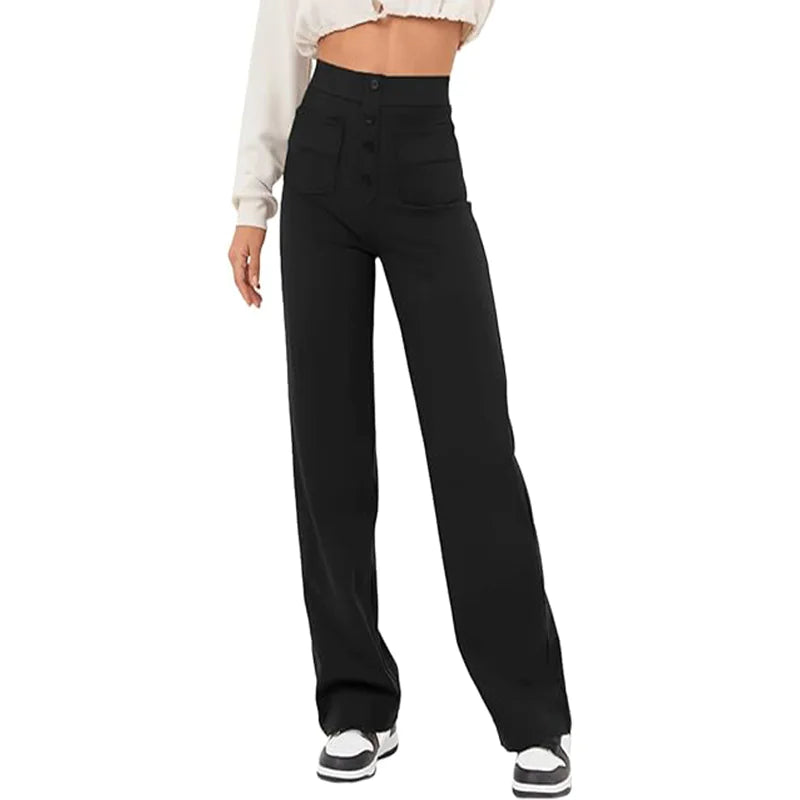 High Waist Wide Leg Baggy Trousers