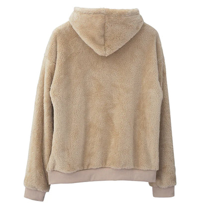 Velvet Hooded Sweater Men's Plush Sweatshirt