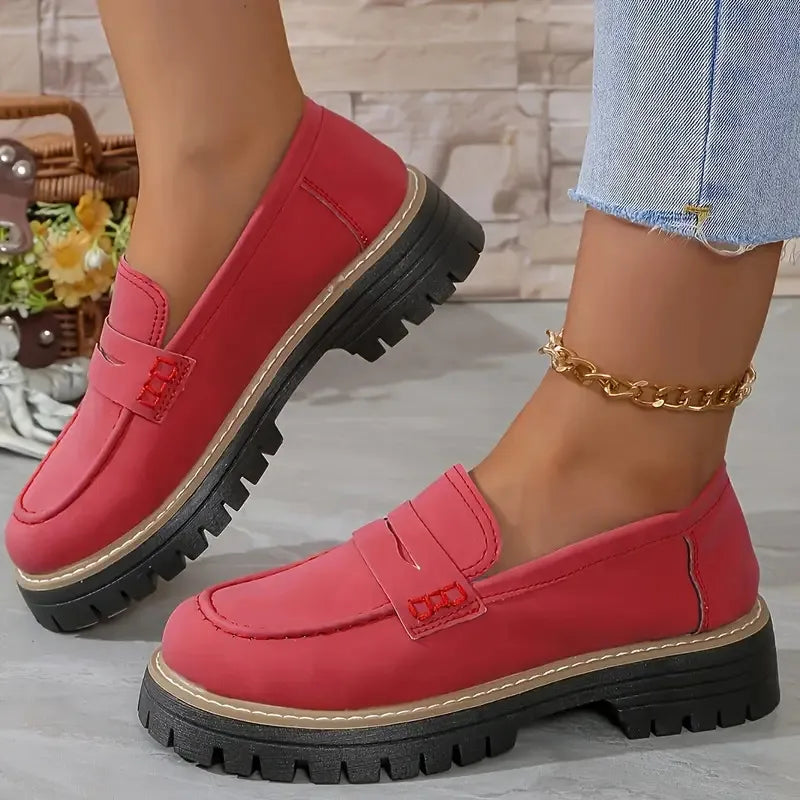 Casual Matte British Style Women's Shoes