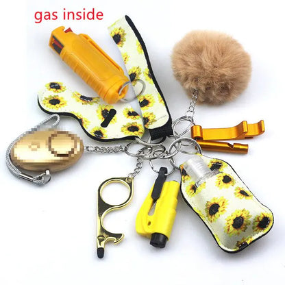 11pcs Self-Defence Keychain Set Multi-Function Keyring