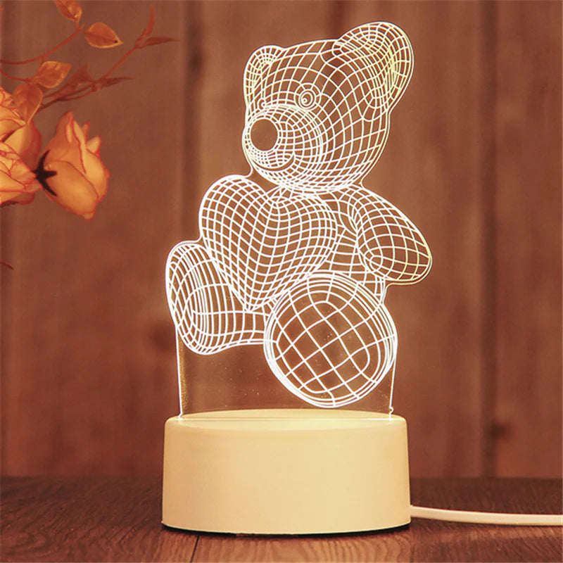 3D LED Night Light Lamp