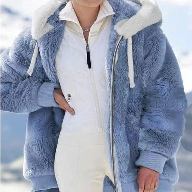 Plush Wooded Jackets For Women