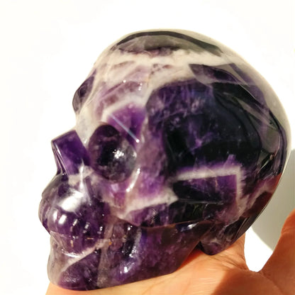 Amethyst Hand-Carved Skull