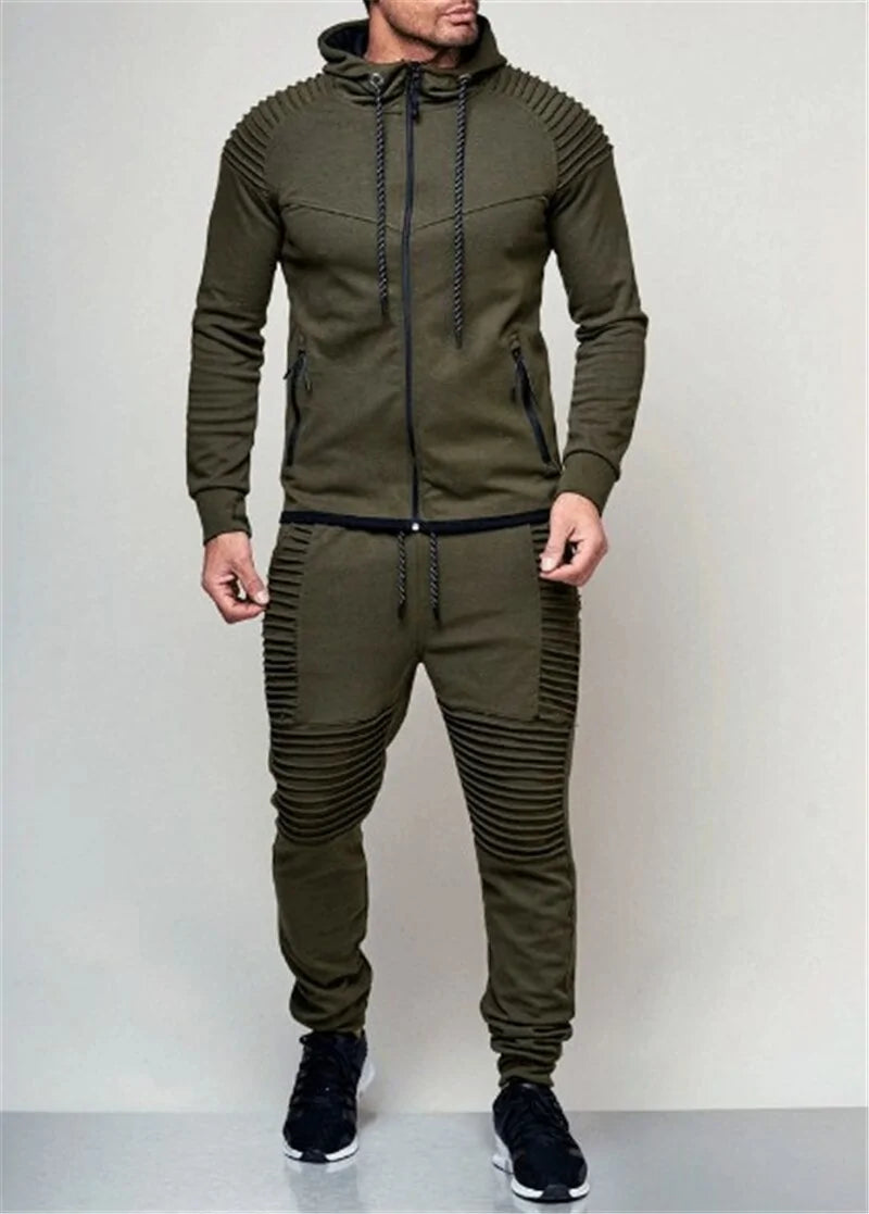 2 Pieces Autumn Running Tracksuit Men