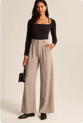 Wide Leg Tailored Pants