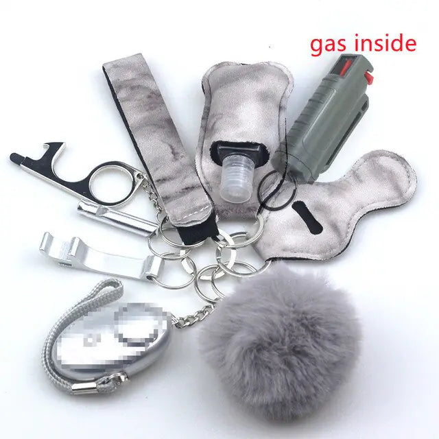 11pcs Self-Defence Keychain Set Multi-Function Keyring