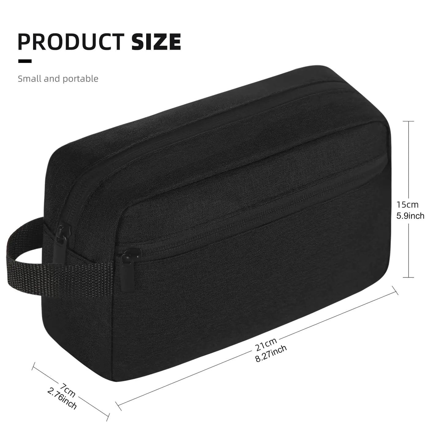 Travel Toiletry bag Toiletry bag for women men Hanging toiletry bag Cosmetic bag Travel accessories for Women Men (Black) Black