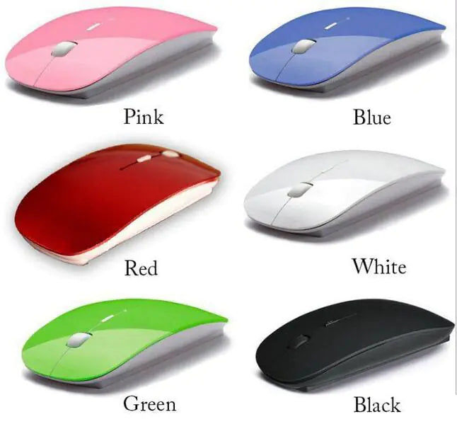 Candy color ultra thin 2.4 USB Wireless Mouse