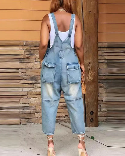 Denim Sleeveless Jumpsuits for Women