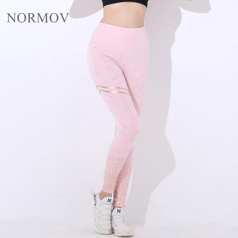 Women Gold Print Leggings