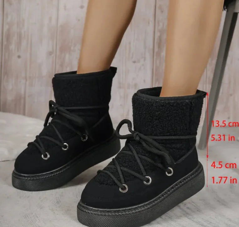 Cross Strap Snow Boots