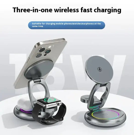 3 in 1 Wireless Rotatable Charger