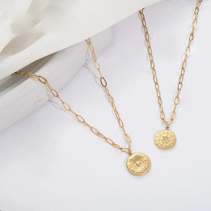 Round Pendant Necklace for Women