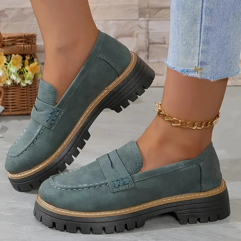 Casual Matte British Style Women's Shoes