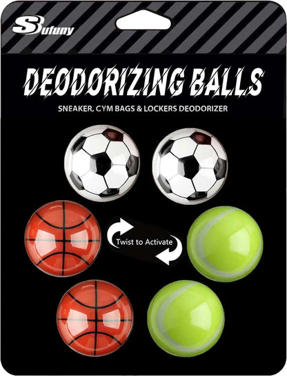 Sneaker Deodorizer Balls, Shoe Deodorant Balls for Sneakers,Gym Bags and Lockers Odor Eliminators Ball 6 Pack Fresh Sport