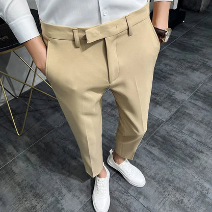 2022 Summer Fashion Mens Dark Green Suit Pants