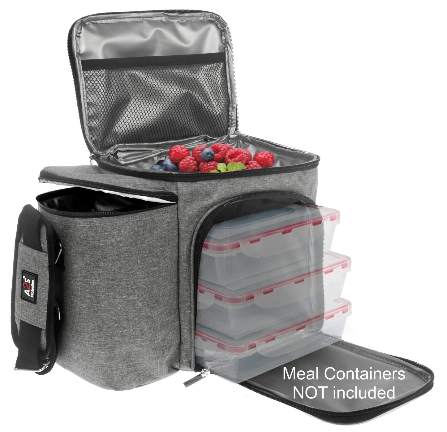 Large Meal Prep Lunch Box Insulated Lunch Box For Women Men Gray Color