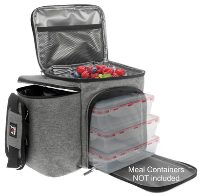 Large Meal Prep Lunch Box Insulated Lunch Box For Women Men Gray Color