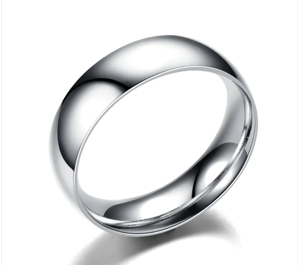 Simple Stainless Steel Mirror Ring