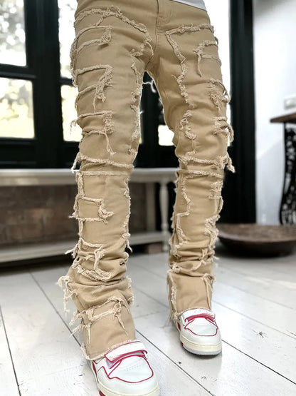 Ripped Pants Streetwear Fashion Clothes