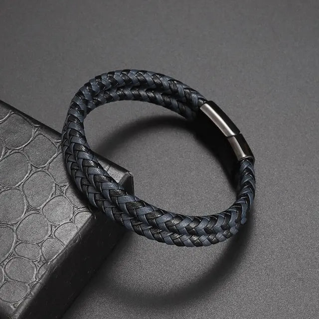 Classic Hand Woven Multi-Layered Leather Bracelet