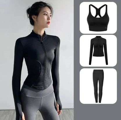 Women's Yoga Set - Autumn & Winter Speed Dry Long-Sleeve Jacket