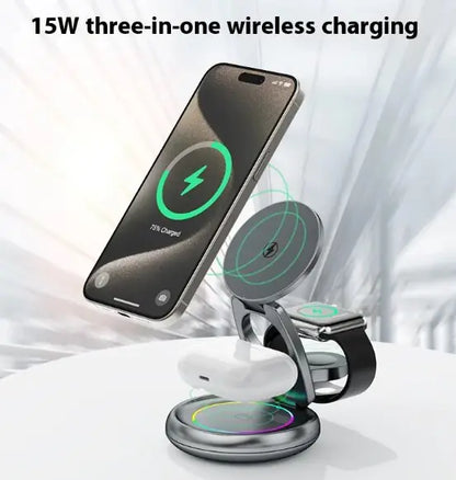 3 in 1 Wireless Rotatable Charger