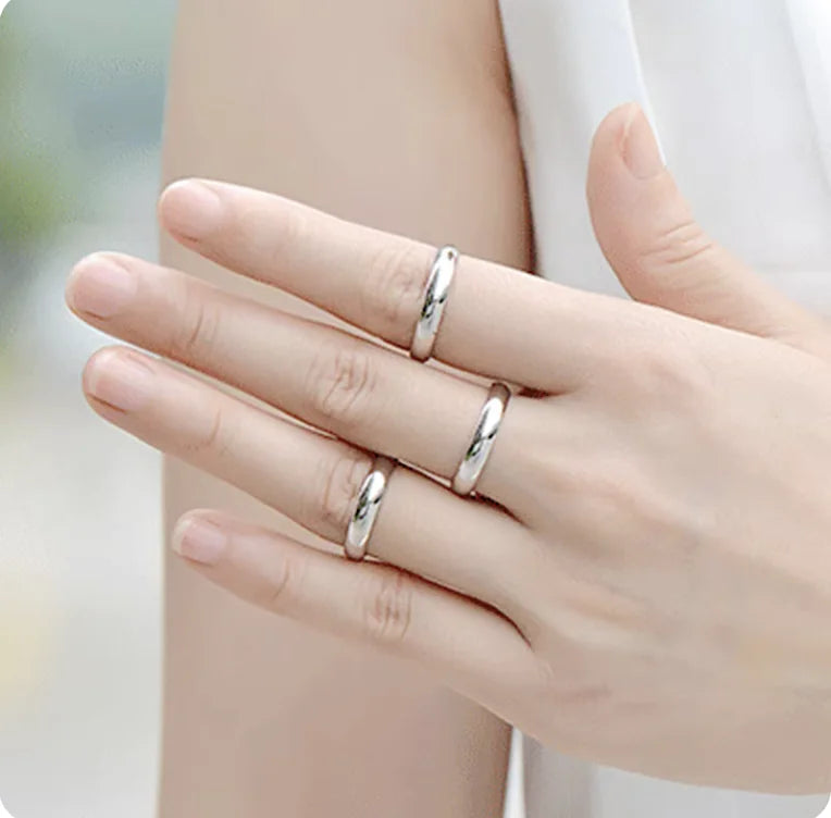 Simple Stainless Steel Mirror Ring