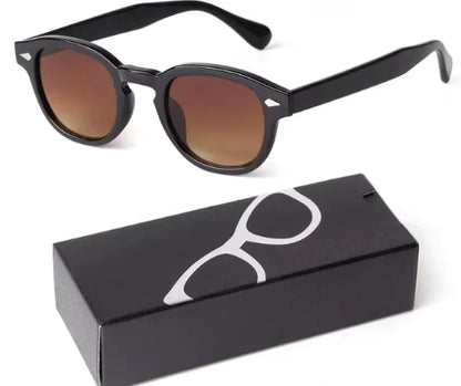 Gradient Small Round Sunglasses for Women Men