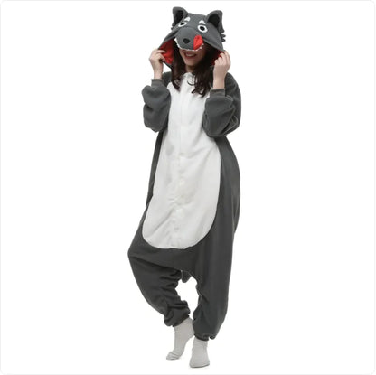 Adorable Big-Eyed Corgi Cartoon Animal Onesie Pajamas