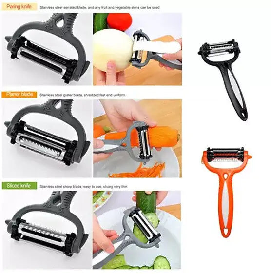 Quick Prep 3 in 1 Veggie Peeler, Slicer & Shredder