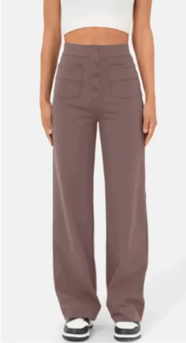 Fall Women's High Waist Wide Leg Trousers