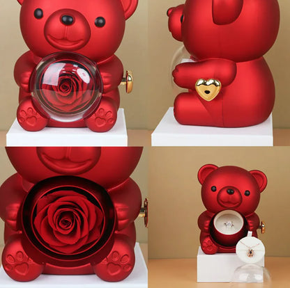 Bear Carousel Rose Jewelry Box