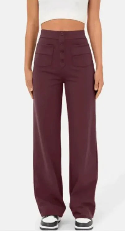 Fall Women's High Waist Wide Leg Trousers