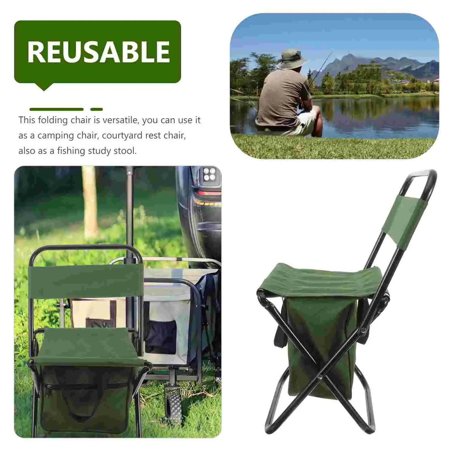 Foldable Outdoor Chair with Storage Bag